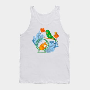 Hamster Bird Hand Drawn Tank Top